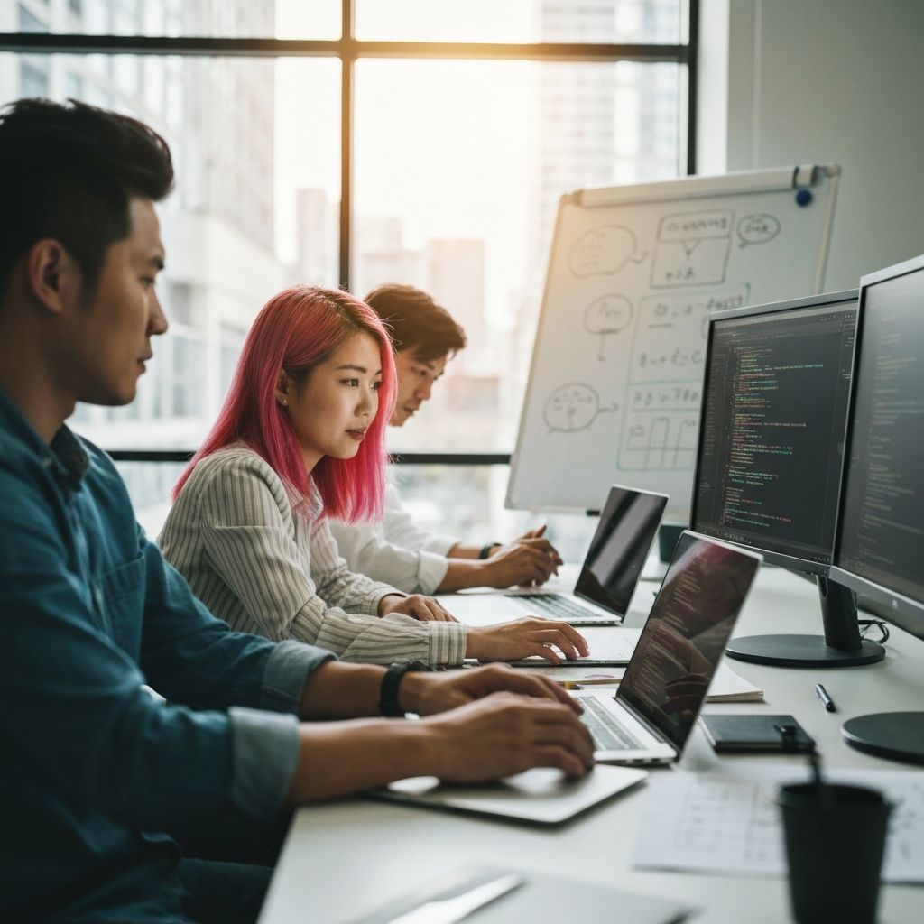 Developers coding